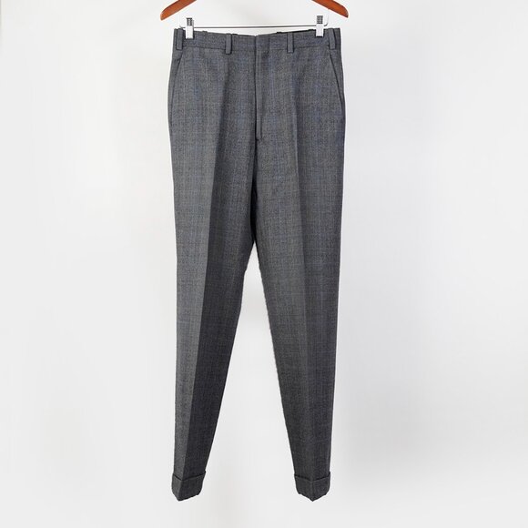 Paul Stuart Two Button Wool Suit, Grey Windowpane Check, Size 37R - Picture 8 of 14